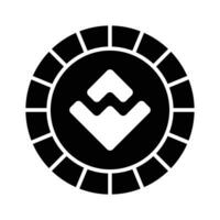 Well designed icon of wave coin, cryptocurrency coin vector design