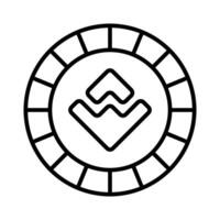 Well designed icon of wave coin, cryptocurrency coin vector design