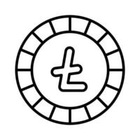 Well designed icon of Litecoin, cryptocurrency coin vector design
