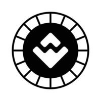 Well designed icon of wave coin, cryptocurrency coin vector design