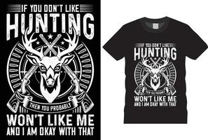 IF YOU DONT LIKE HUNTING THEN YOU PROBABLY WON'T LIKE ME t-shirts template. Hunters T shirt vector templates design. grunge, rifles, deer, target tshirt designs. Ready or print in, T-shirts, mugs.