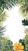 Tropical foliage border with space for text png