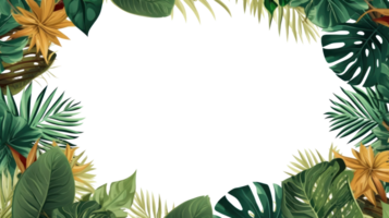 Tropical foliage border with space for text png