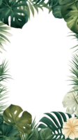 Tropical foliage border with space for text png