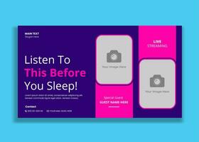 Video thumbnail and banner design for motivational speaker video tutorials vector