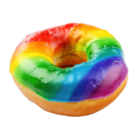 Regenbogen Bagel Bagel gefärbt mit hell Farben, häufig mit Sahne Käse png