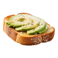 Avocado toast Sliced avocado on toast, sprinkled with salt and pepper. png