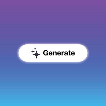 Generate AI button vector