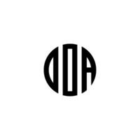 DOA Letter Logo Design Vector Template. Abstract Letter DA Linked Logo