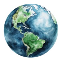 Aquarell Erde Planet isoliert png