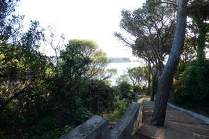 Costa brava and coastal path along the rugged coastline of northern catalonia, Spain photo
