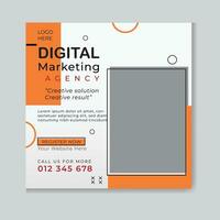 Digital marketing agency social media template free vector