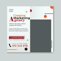 Creative marketing Agency Social media template vector