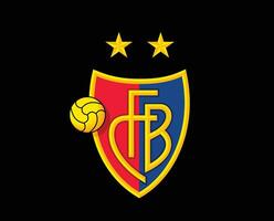 Basel Club Logo Symbol Switzerland League Football Abstract Design Vector Illustration With Black Background