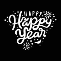 happy new year typography design 2024 vector