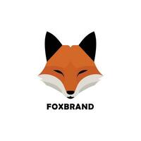 fox wolf logo icon with color minimal simple modern business branding vector