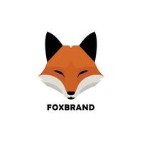 fox wolf logo icon with color minimal simple modern business branding vector