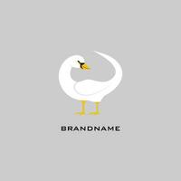 swan logo icon with color minimal simple modern style business branding vector