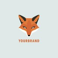 fox logo icon in color minimalist concept design vector business branding
