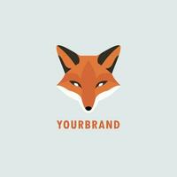 fox logo icon in color minimalist concept design vector business branding