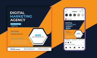 Social Media Post Banner Design. Digital Marketing Agency Banner Design. Vector Design. Modern Layout Template. Post Banner Template. Business Banner Design.