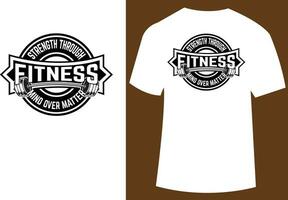 Vector illustration for gym or fitness t shirt design