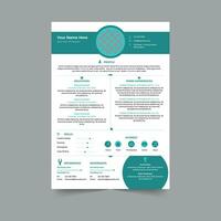 Minimalist resume design vector