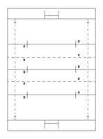 Rugby Field Diagram vector