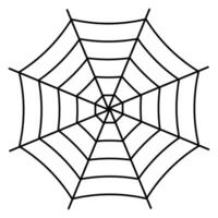 Spider Web Black Silhouette Icon vector