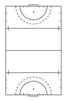 Field Hockey Field Diagram vector