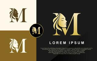 Letter M Beauty Logo, Vector Illustration