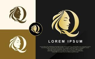 Letter Q Beauty Logo, Vector Illustration