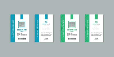 ID Card Template Office Id card Employee Id card for your company vector