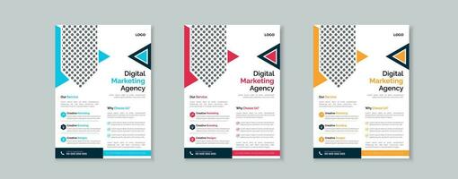 Colorful Marketing Flyer Bundle Template vector