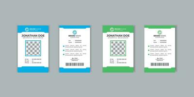 professional id card template for company vector