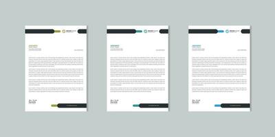 Professional letterhead design by clean shapes vector