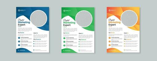 Modern business flyer template, Abstract business flyer and creative design vector
