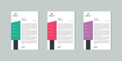 Modern letterhead design layout, clean company letterhead template vector