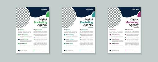 Corporate Marketing Flyer Bundle Design vector