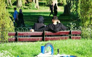 Most Beautiful Image of People at Wardown Public Park of Luton city, England United Kingdom, UK. May 25th, 2023 photo