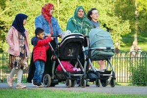 Most Beautiful Image of People at Wardown Public Park of Luton city, England United Kingdom, UK. May 25th, 2023 photo