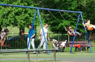 Most Beautiful Image of People at Wardown Public Park of Luton city, England United Kingdom, UK. May 25th, 2023 photo