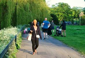 Most Beautiful Image of People at Wardown Public Park of Luton city, England United Kingdom, UK. May 25th, 2023 photo