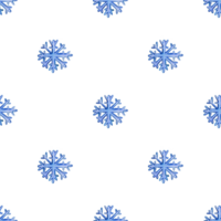 Snowflakes watercolor christmas pattern png