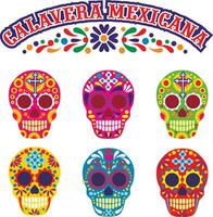 mexicano azúcar cráneo, día de el muerto,vintage diseño t camisas vector