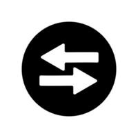 arrows left and right line icon isolated on white background vector