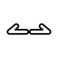 arrows left and right line icon isolated on white background vector