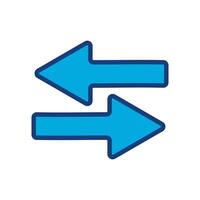 arrows left and right line icon isolated on white background vector