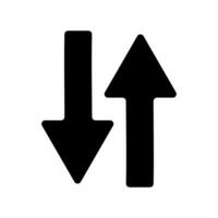 up and down arrow isolated white background vector