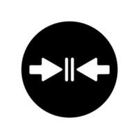 collapse  arrow, compress simple vector arrow direction sign for app advertising web ui banner button ux interface element isolated on white background